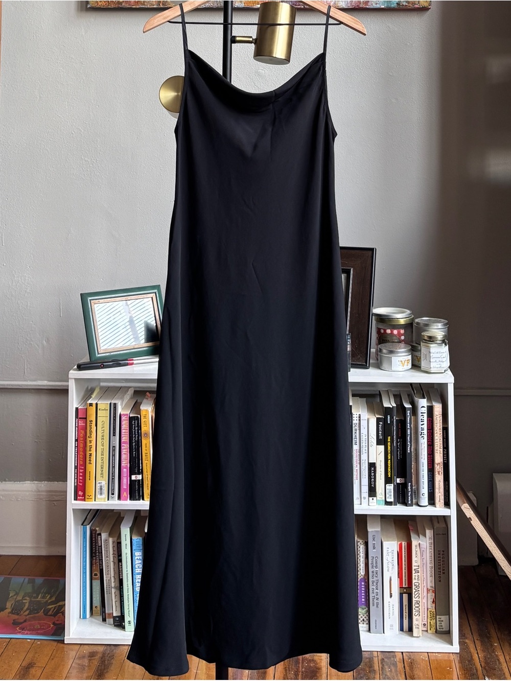 Paris Georgia Black Midi Slip Dress - XS
